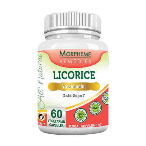 Buy Morpheme Licorice Caps- 500mg Extract - 60 Veg Caps - Purplle