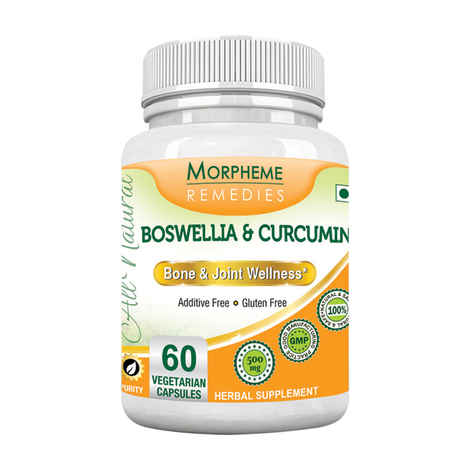 Buy Morpheme Boswellia & Curcumin 500mg Extract 60 Veg Caps - Purplle