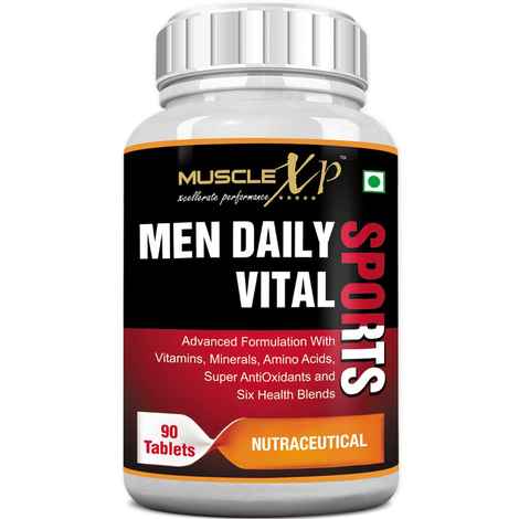 Buy MuscleXP Men Daily Sports Multivitamin (47 Nutrients, Vitamins, Minerals, Amino Acids, Anti Oxidants) - 90 Tablets - Purplle