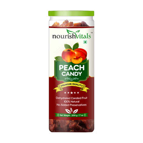 Buy NourishVitals Peach Dried Fruit (Dehydrated Fruits) - 200 gm - Purplle