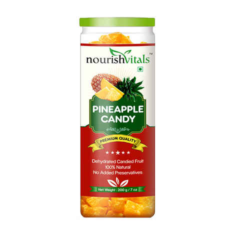 Buy NourishVitals Pineapple Dried Fruit (Dehydrated Fruits) - 200 gm - Purplle