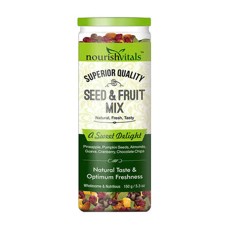NourishVitals Seed & Fruit Mix - A Sweet Delight - Breakfast / Snacks Trail Mix 150 gm