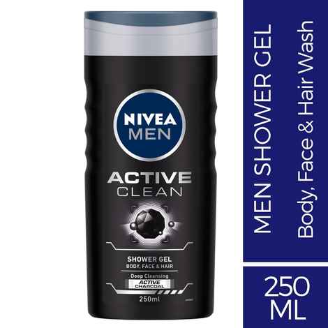 Buy Nivea MEN Shower Gel, Active Clean Body Wash, Men (250 ml) - Purplle