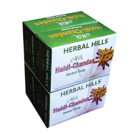 Buy Herbal Hills Milk Chandan Turmeric (Pack Of 4) - Purplle