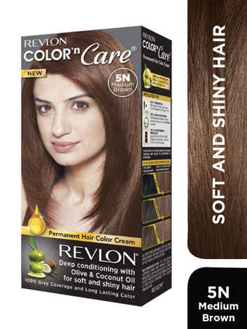 Buy Revlon Color N Care Permanent Hair Color Cream - Medium Brown 5N 40 g - Purplle