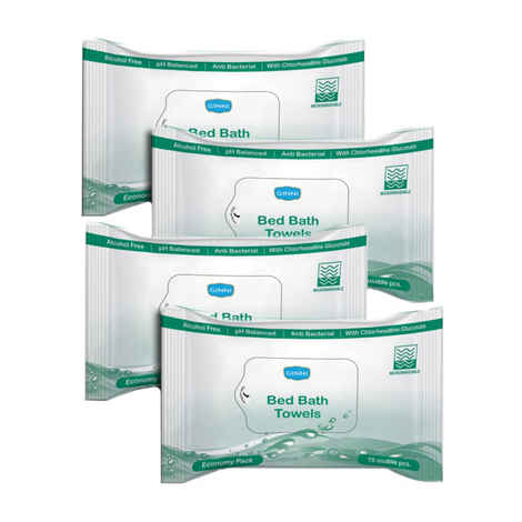 Buy Ginni Bed Bath Towel (For Sponge Bath) (Economy Pack) (Pack Of 4) (10 Wet Towels Per Pack) - Purplle