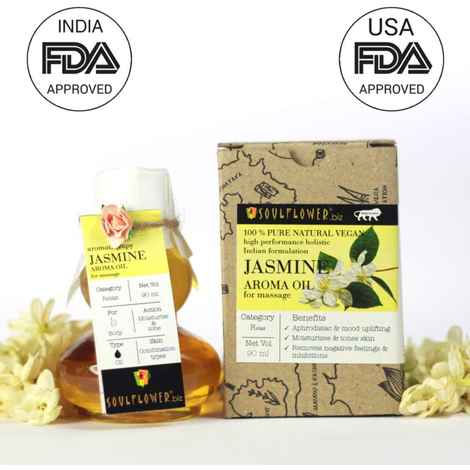 Buy Soulflower Jasmine Aroma Massage Oil (90 ml) - Purplle