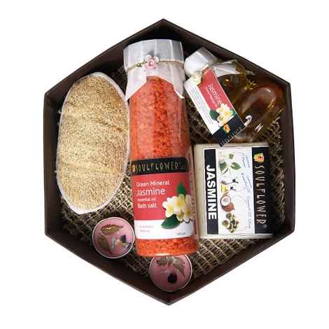 Buy Soulflower Jasmine Hexagon Giftset - Purplle