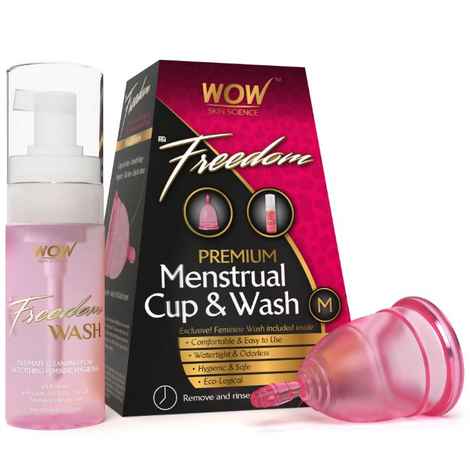 WOW Skin Science F&G Freedom Reusable Menstrual Cup & Wash - Medium (Pre Childbirth)