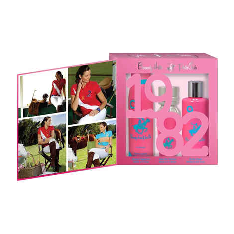 Buy Beverly Hills Polo Club Gift Set Pink 9 For Women Pack Of 3 (Edp + Body Wash Deodrant) - Purplle
