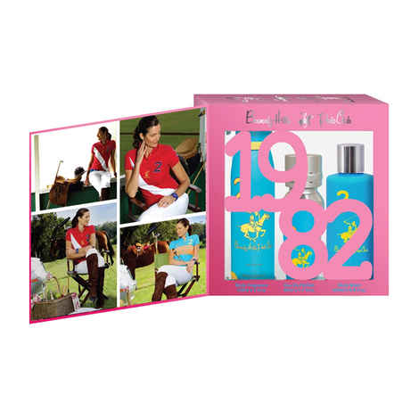 Beverly Hills Polo Club Gift Set Blue For Women Pack Of 3 ( Edp + Body Wash + Deodrant )