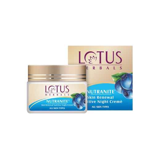 Buy Lotus Herbals Nutranite Skin Renewal Nutritive Night Cream | For All Skin Types | 50g - Purplle