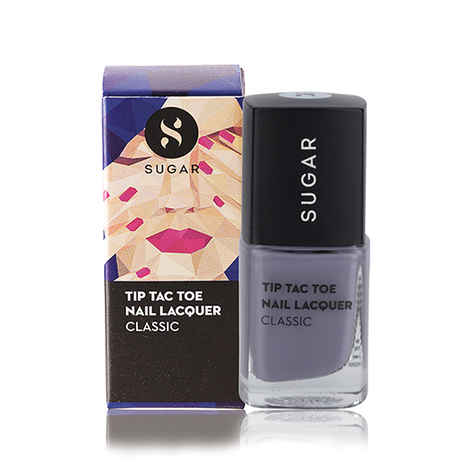 SUGAR Cosmetics Tip Tac Toe Nail Lacquer - 010 Grays of God (Lavender)