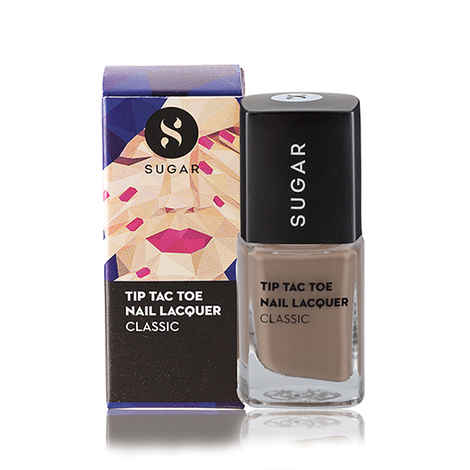 SUGAR Cosmetics Tip Tac Toe Nail Lacquer - 011 Cream Come True (Brown Nude)