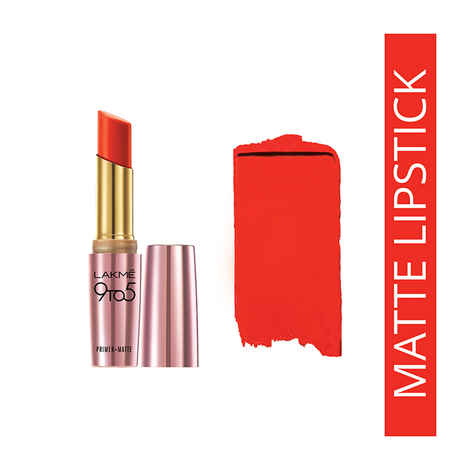 Buy Lakme 9 to 5 Primer + Matte Lip Color MR8 Orange Edge (3.6 g) - Purplle