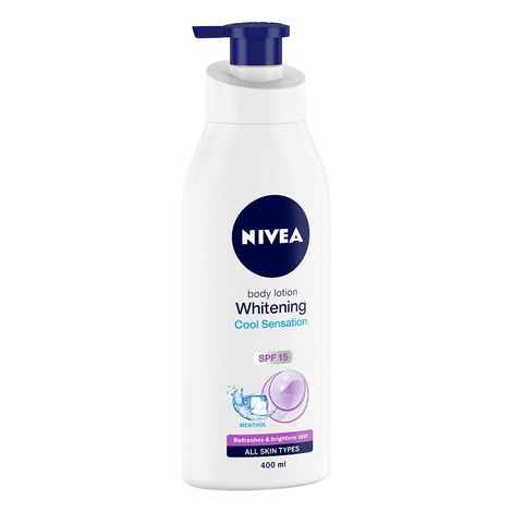 Buy NIVEA Body Lotion, Whitening Cool Sensation, SPF 15, For All Skin Types, 400ml - Purplle