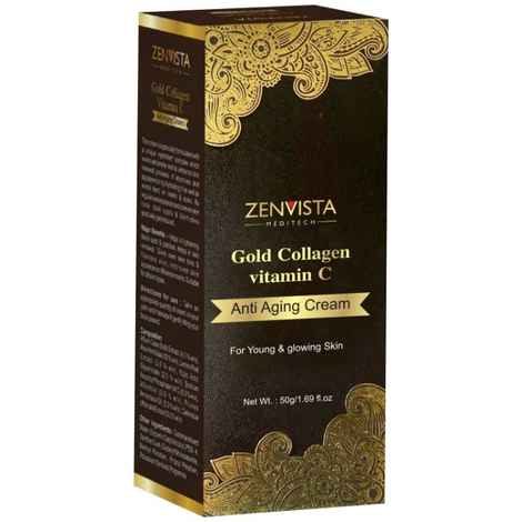 Zenvista Gold Collagen & Vitamin-C Anti Ageing Cream Forwrinkles & Fine Lines (50 gm)