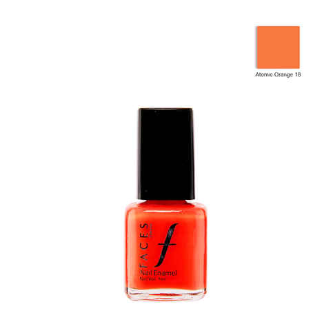 Buy Faces Canada Small Nail Enamel Atomic Orange 18 (8 ml) - Purplle