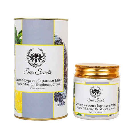 Seer Secrets Lemon Cypress Japanese Mint Active Silver Ion Deodorant Cream (100 g)