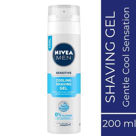 NIVEA MEN Shaving, Sensitive Cooling Shaving Gel, 200ml