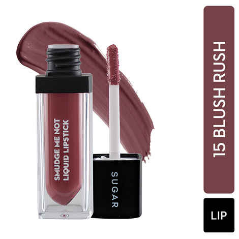 Buy SUGAR Cosmetics Smudge Me Not Liquid Lipsticks for Women | Transferproof & Waterproof | Lasts 12+ Hours | Matte Lipstick | 4.5ml - 15 Blush Rush (Pale Pink) - Purplle