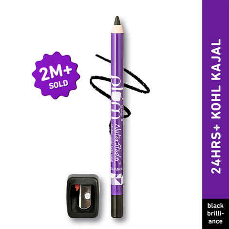Buy Plum NaturStudio All-Day-Wear Kohl Kajal Black Brilliance with FREE SHARPENER (1.2 gm) - Purplle