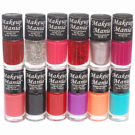 Buy Makeup Mania Exclusive Nail Polish Set of 12 Pcs (Multicolor Set # 5) - Purplle