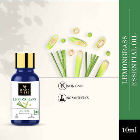 Buy Good Vibes Pure Essential Oil - Lemon Grass (10 ml) - Purplle