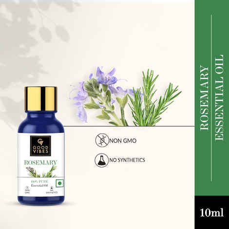 Buy Good Vibes Rosemary 100% Pure Essential Oil | Anti_Acne, Hair Strngthening | No GMO, No Synthetics, 100% Vegan (10 ml) - Purplle