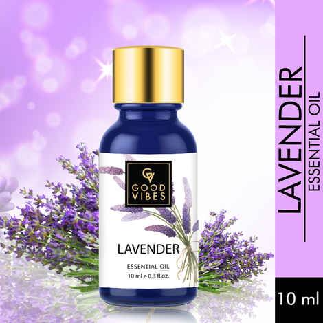 Buy Good Vibes Lavender 100% Pure Essential Oil | Skin Smoothening, Hair Growth | 100% Vegetarian, No GMO, No Synthetics, No Animal Testing (10 ml) - Purplle