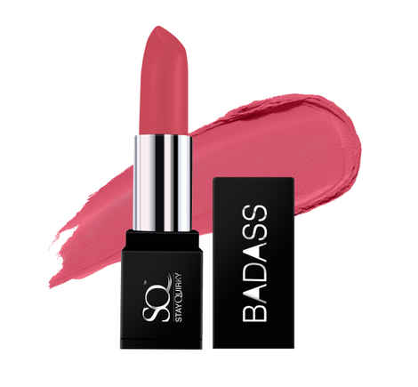 Stay Quirky Lipstick, Soft Matte, Pink, Badass - Saint With Sinner's Lips 8 (4.2 g)
