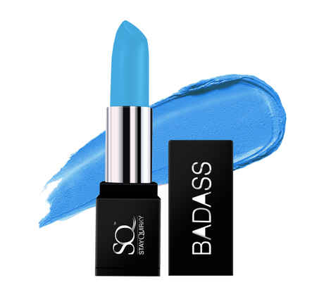 Stay Quirky Lipstick, Soft Matte, Blue, Badass - Your Place Or Mine 15 (4.2 g)