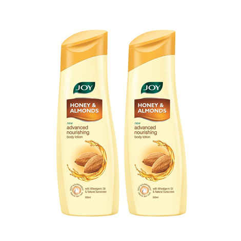 Joy Honey & Almonds Advanced Nourishing Body Lotion(Pack of 2 x 300 ml)