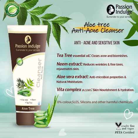 Buy Passion Indulge Aloe Tree Cleanser Natural Face Wash for Acne - Purplle