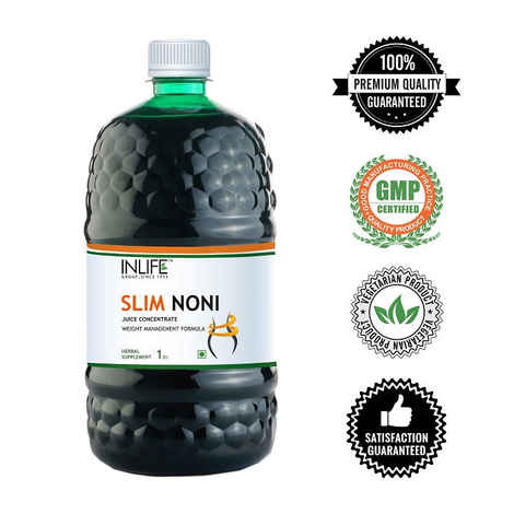 Buy INLIFE Slimming Noni Juice Concentrate Premium Weight Management Supplement Garcinia Cambogia Moringa and other powerful herbs - 1 Litre Family Pack - Purplle