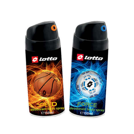 Lotto 4Sport Deo Body Spray Speed + Force (150 ml + 150 ml) Buy 1 Get 1 Free