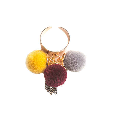 Buy Bling Bag Pom- Pom Rings Sabina - Purplle