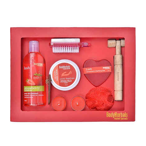 Buy BodyHerbals Ancient Ayurveda Strawberry Essentials Set - Purplle