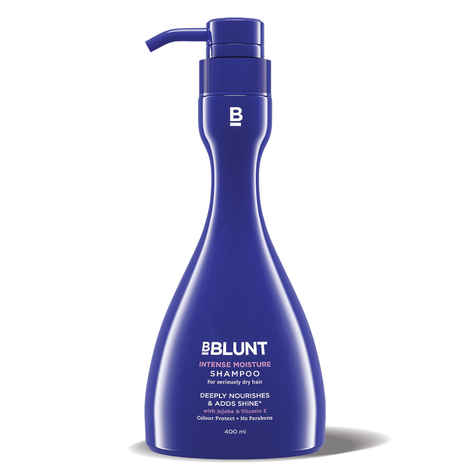 BBLUNT Intense Moisture Shampoo for Seriously Dry Hair, with Jojoba and Vitamin E. No Parabens. 400ml