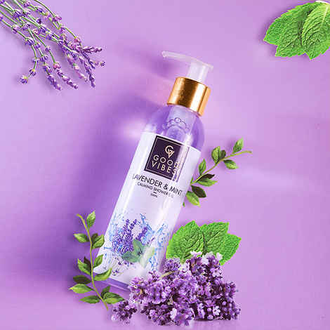 Buy Good Vibes Lavender & Mint Refreshing Shower Gel | Refreshing, Soothing, Calming | No Parabens, No Animal Testing (200 ml) - Purplle