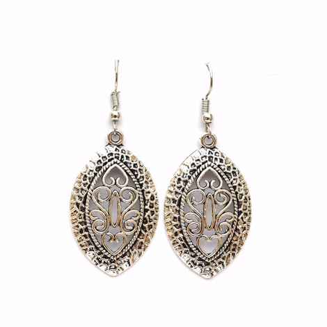 Buy Joker & Witch Intricate Oval Filigree Earrings - Purplle