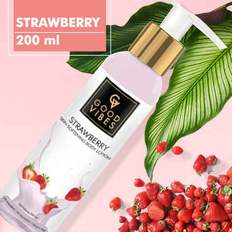 Buy Good Vibes Skin Softening Body Lotion - Strawberry (200 ml) - Purplle