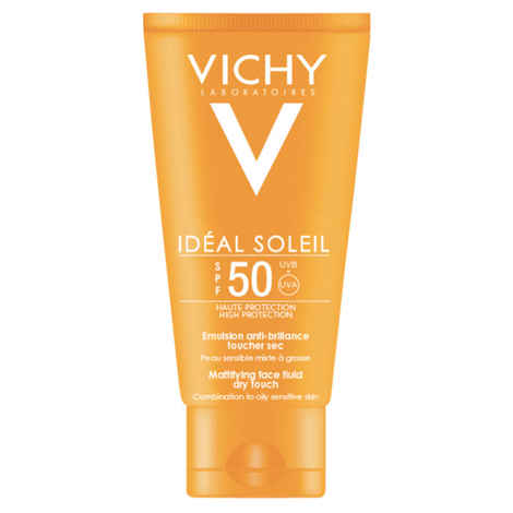 Buy Vichy Ideal Soleil High Protection Mattifying Face Fluid Dry Touch SPF 50 (50 ml) - Purplle