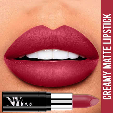 Buy NY Bae Lipstick, Creamy Matte, Red - Broadway Babe 4 - Purplle