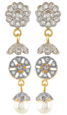 Buy Royal Bling American Diamond Stud Combo - Purplle