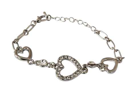 Buy Crunchy Fashion Be My Valentine Silver Bracelet - Purplle