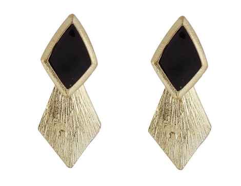 Buy Crunchy Fashion Black Drop Earrings - Purplle