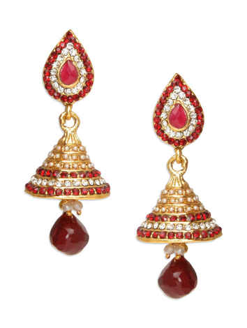 Buy Royal Bling Blooming Traditional Jhumkas - Purplle