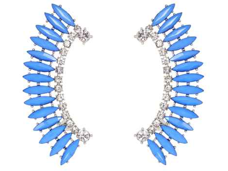 Buy Crunchy Fashion Blue Princess Cuff Earrings - Purplle
