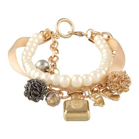 Buy Crunchy Fashion Hansa Charms Bracelet - Purplle
